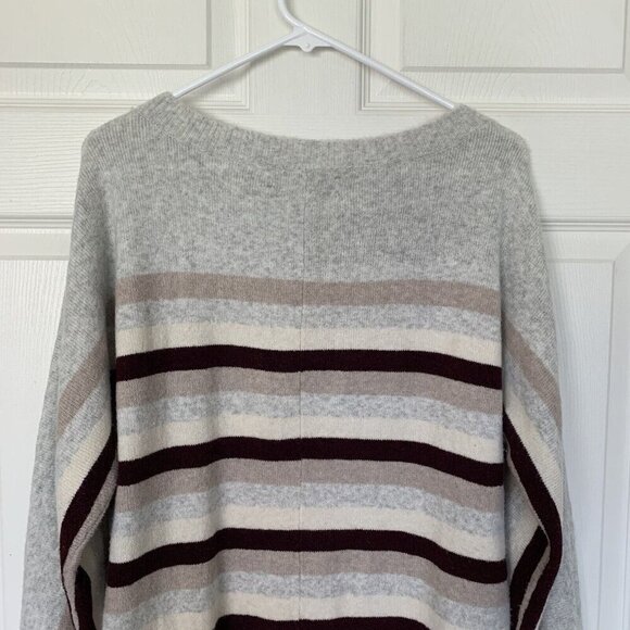 Loft Striped Dolman Sweater Small Multicolor Soft Round Neck NWOT - Picture 8 of 12